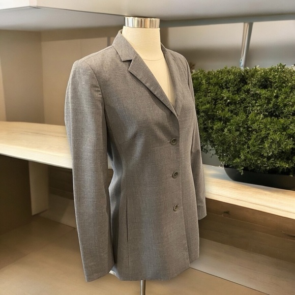 Caslon Wool Tweed Blazer Jacket In Grey Size 4 Petite - Picture 8 of 15